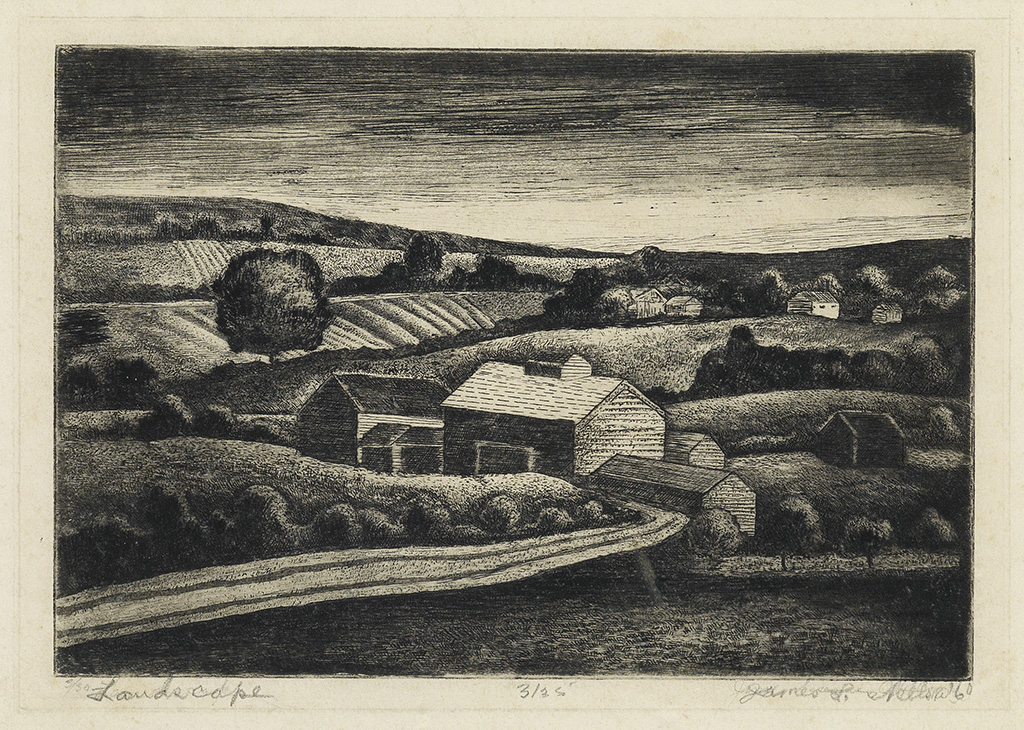 JAMES LESESNE WELLS (1902 - 1992) Landscape.